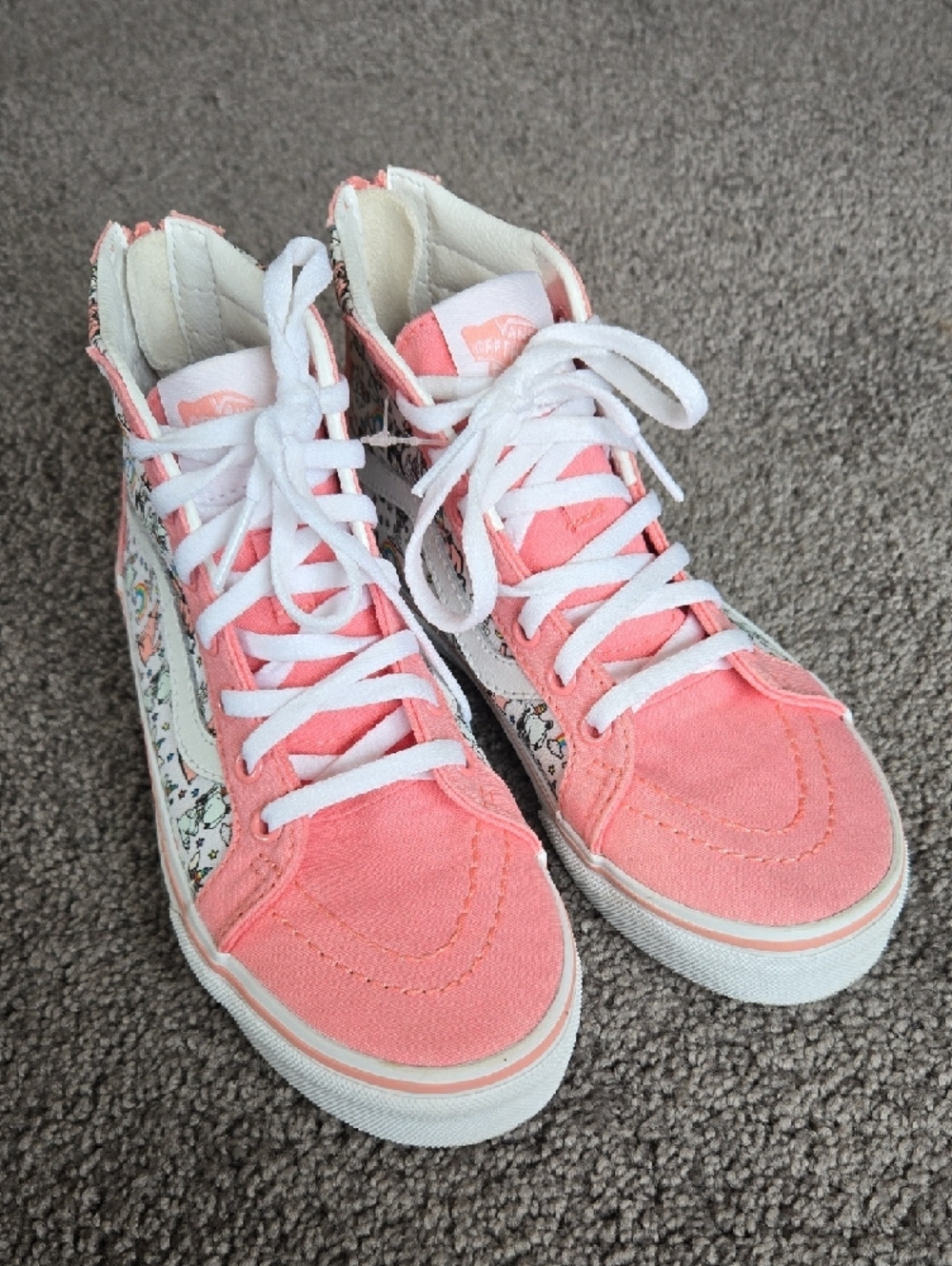 Vans Kids Pink High-Top Sneakers with Puppicorn Print - Picture 2 of 7